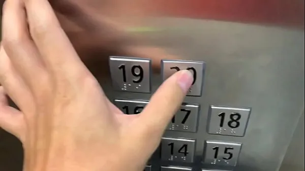 شاهد Sex in public, in the elevator with a stranger and they catch us ميجا تيوب